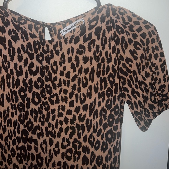 Reformation Gracie Leopard Cheetah Animal Print Dress. Size 0. - Picture 2 of 4
